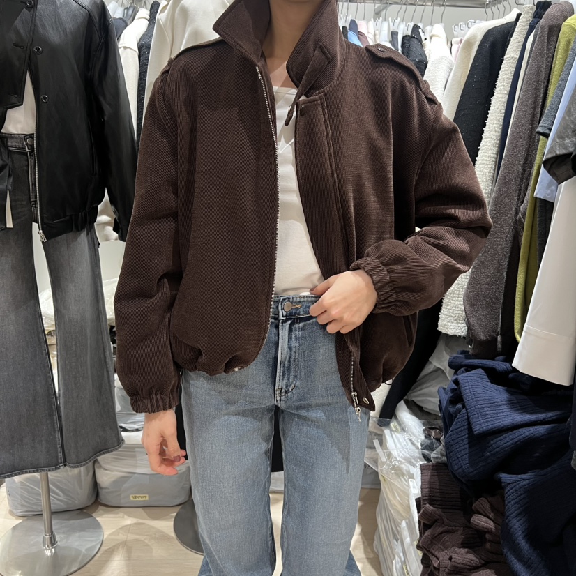LOVE SOME韓國代購㊣女裝新款時尚人氣真品夾克羊毛夾棉絎縫LOVE SOME夾克