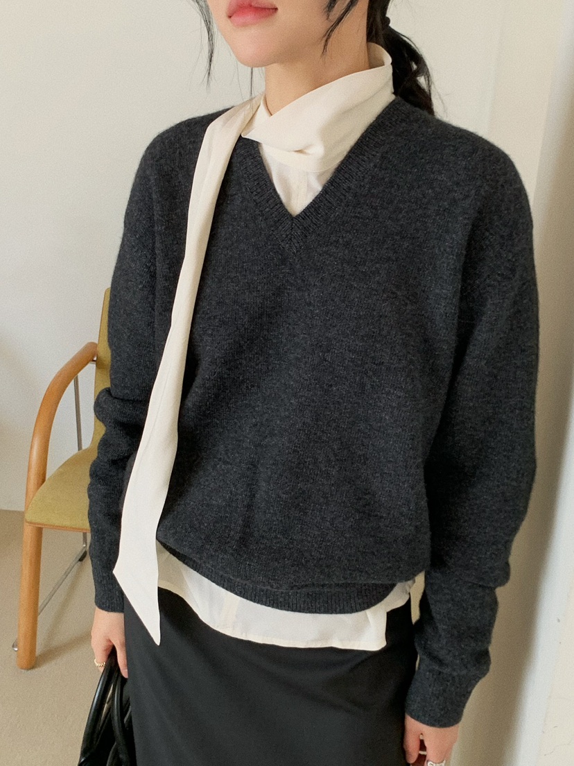 REGULARLY/PLACOR東大門㊣實拍女士新款職業針織衫V領羊絨REGULARLY/PLACOR針織衫