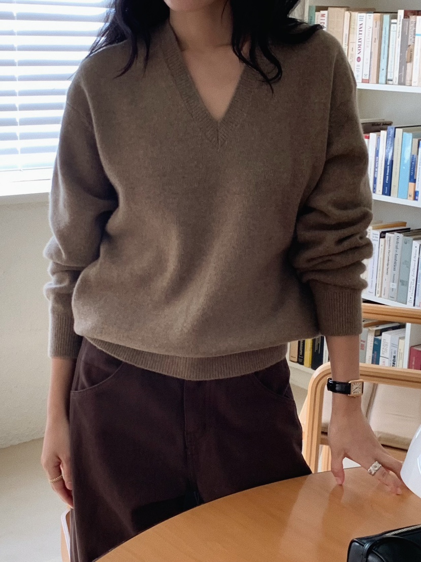 REGULARLY/PLACOR東大門㊣實拍女士新款職業針織衫V領羊絨REGULARLY/PLACOR針織衫