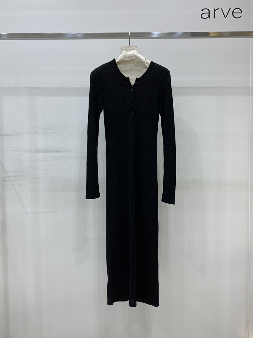 ARVE韓國直郵㊣女士新品職業休閑熱賣25秋冬真品連衣裙紐扣ARVE連衣裙