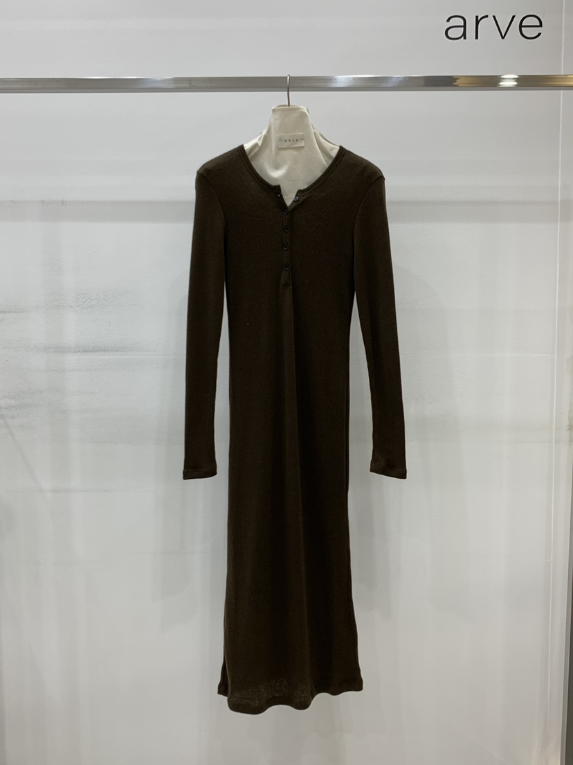 ARVE韓國直郵㊣女士新品職業休閑熱賣25秋冬真品連衣裙紐扣ARVE連衣裙圖色2