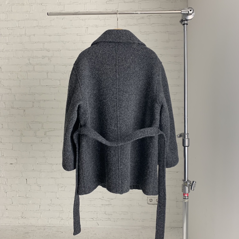 THE ABLE韓國代購㊣女裝新品25秋冬熱賣短款大衣含腰帶羊毛THE ABLE/TA短款大衣