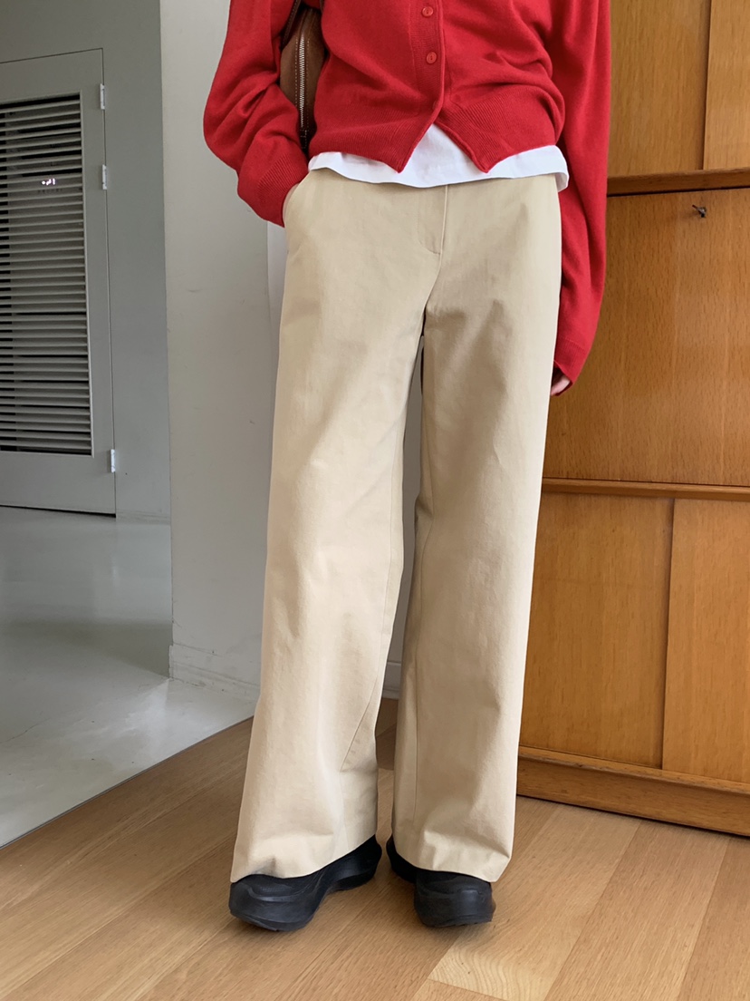 THE ABLE韓國直郵㊣女裝新品熱賣時尚推薦人氣休閑褲斜紋棉布THE ABLE/TA休閑褲
