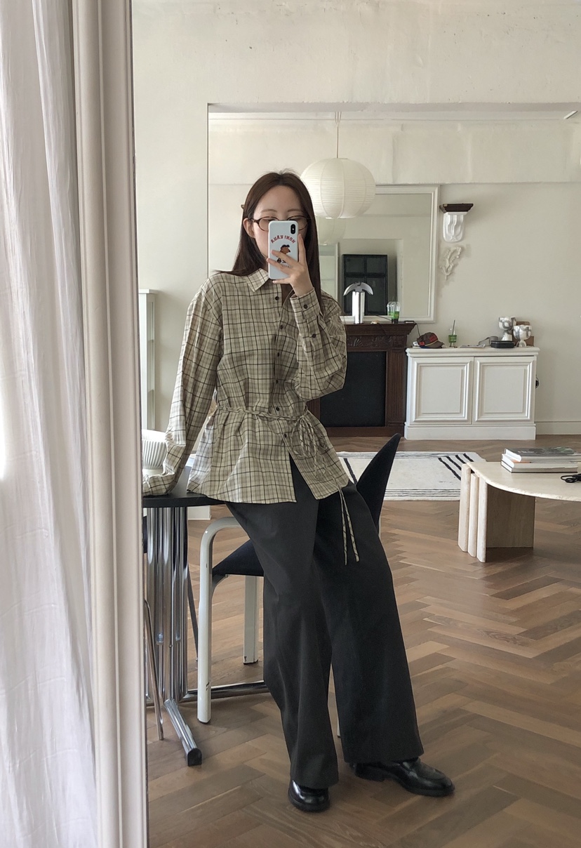 THE ABLE韓國直郵㊣女裝新品熱賣時尚推薦人氣休閑褲斜紋棉布THE ABLE/TA休閑褲