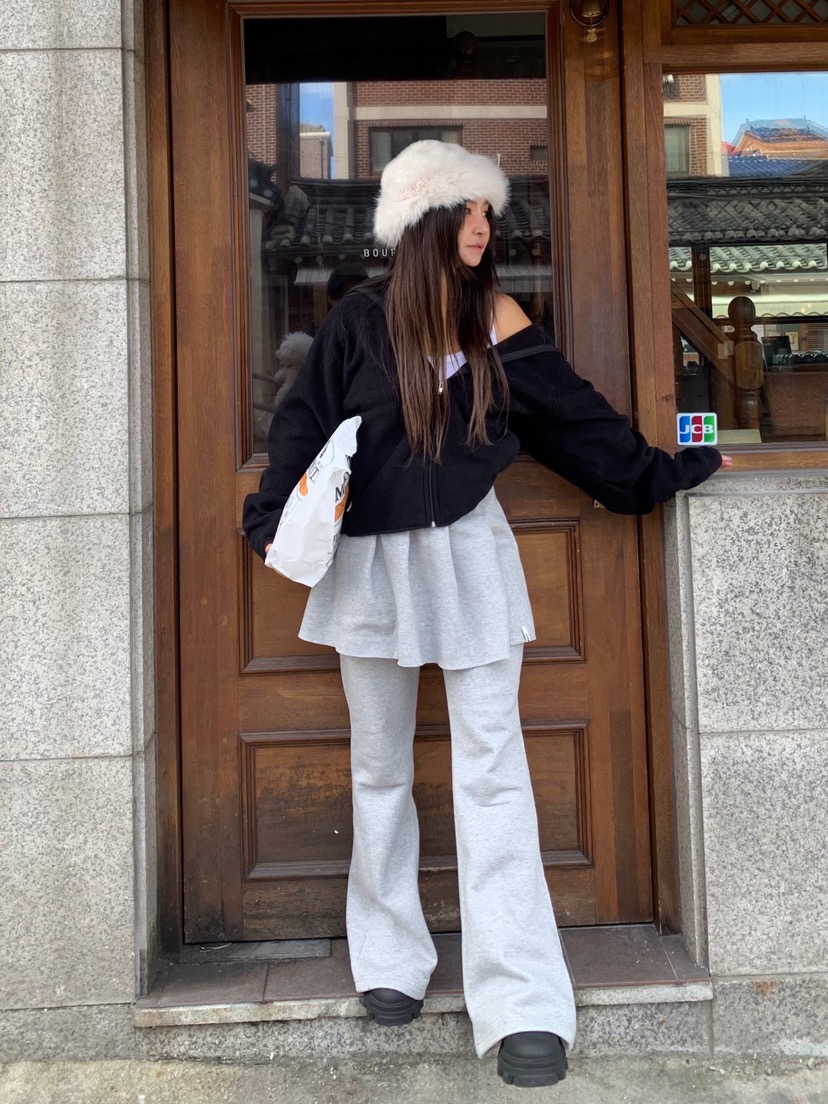LIKEVAM東大門㊣實拍女士新款熱賣人氣時尚職業25秋冬裙褲毛絨LIKEVAM裙褲