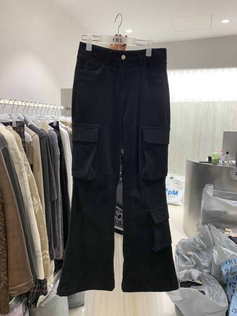 EYEL韓國代購㊣女裝新品25秋冬熱賣時尚職業休閑休閑褲工裝EYEL休閑褲圖色2