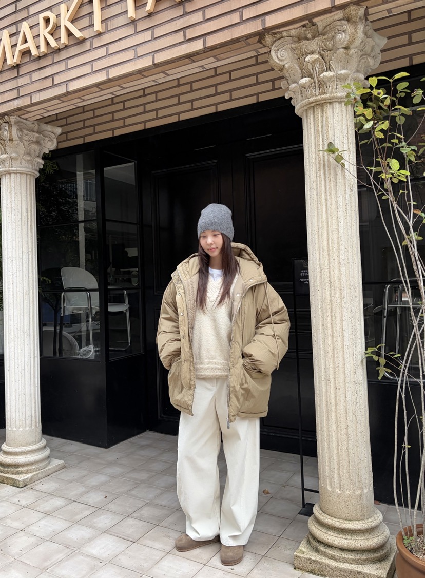 THE ABLE東大門㊣代購女裝新品真品推薦25秋冬短款棉服連帽衫THE ABLE/TA短款棉服