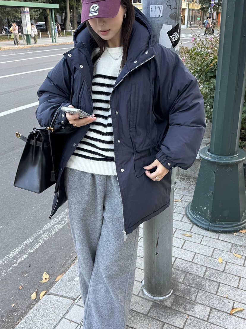 THE ABLE東大門㊣代購女裝新品真品推薦25秋冬短款棉服連帽衫THE ABLE/TA短款棉服