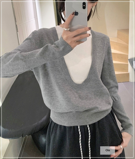 OLA韓國直郵㊣女士新款人氣職業時尚25秋冬休閑熱賣推薦針織衫mellor/OLA針織衫