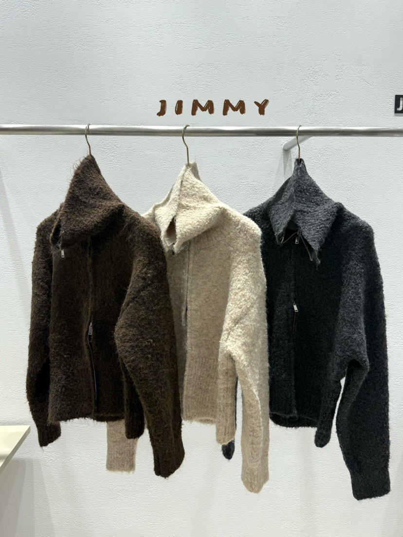 JIMMY東大門㊣代購女士新款休閑職業真品時尚熱賣針織衫拉鏈JIMMY/REMAKE針織衫