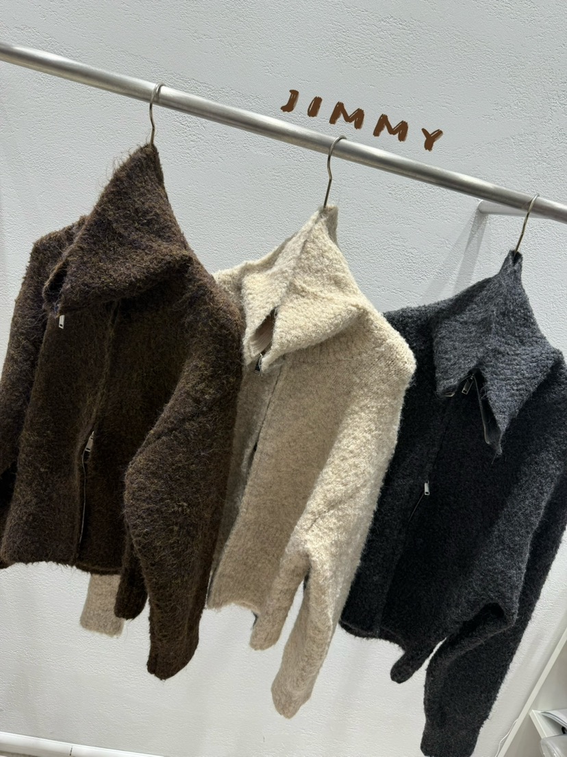 JIMMY東大門㊣代購女士新款休閑職業真品時尚熱賣針織衫拉鏈JIMMY/REMAKE針織衫