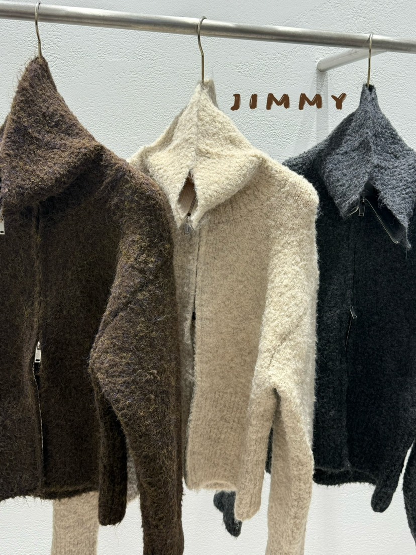 JIMMY東大門㊣代購女士新款休閑職業真品時尚熱賣針織衫拉鏈JIMMY/REMAKE針織衫