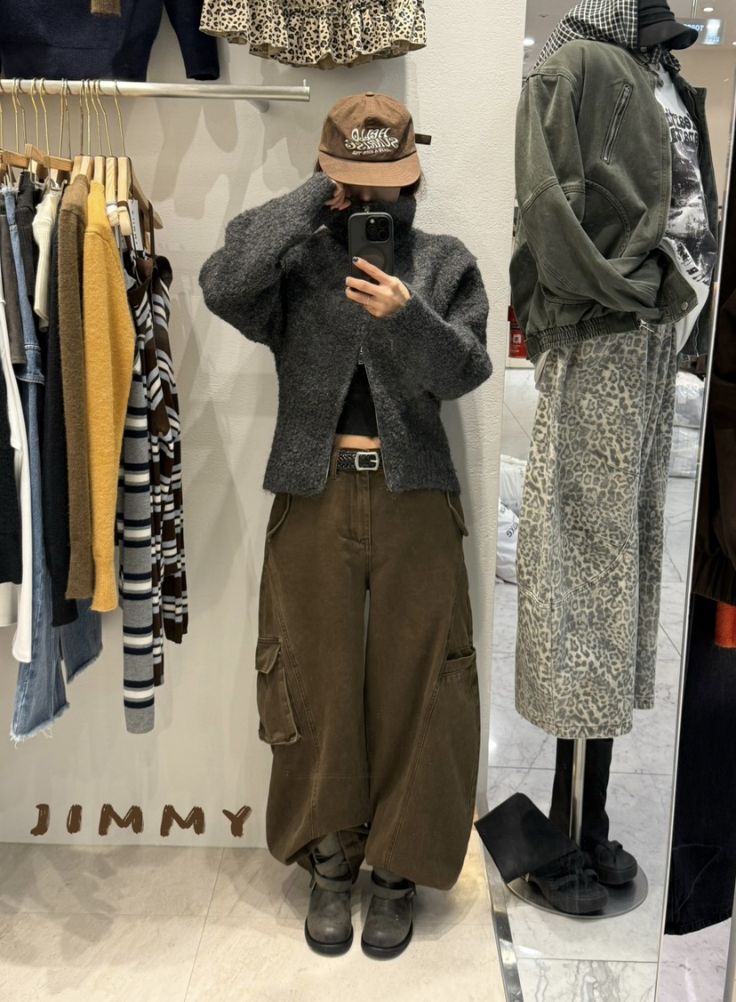 JIMMY東大門㊣代購女士新款休閑職業真品時尚熱賣針織衫拉鏈JIMMY/REMAKE針織衫