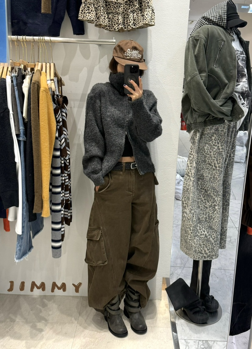 JIMMY東大門㊣代購女士新款休閑職業真品時尚熱賣針織衫拉鏈JIMMY/REMAKE針織衫