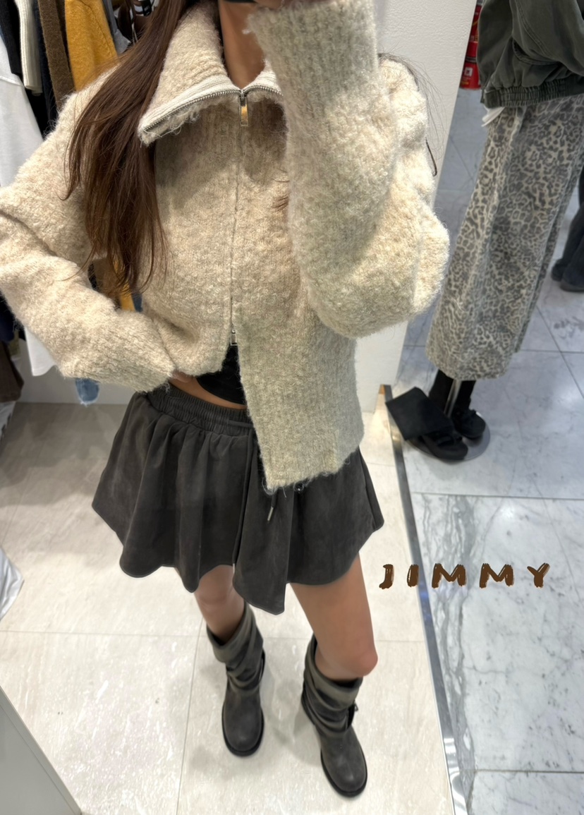 JIMMY東大門㊣代購女士新款休閑職業真品時尚熱賣針織衫拉鏈JIMMY/REMAKE針織衫