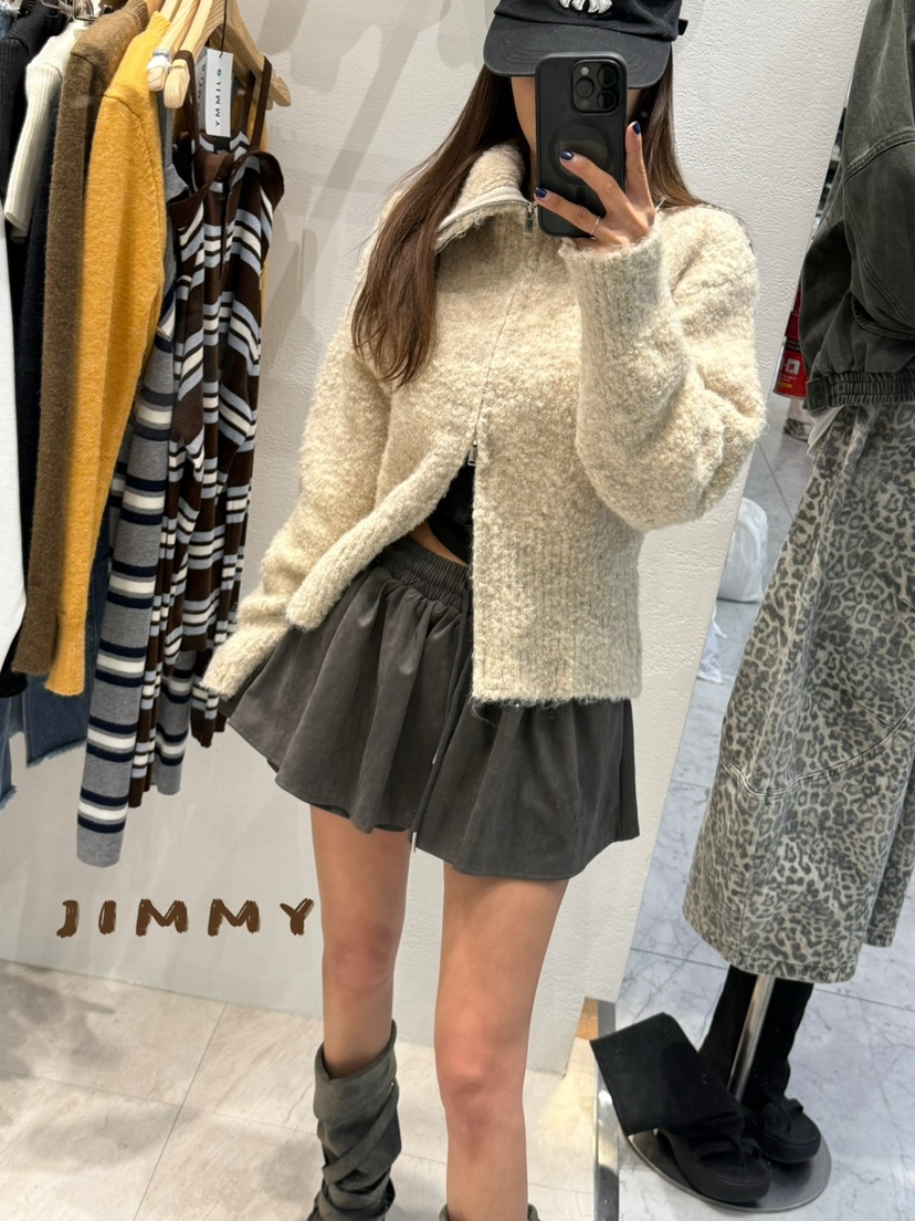 JIMMY東大門㊣代購女士新款休閑職業真品時尚熱賣針織衫拉鏈JIMMY/REMAKE針織衫