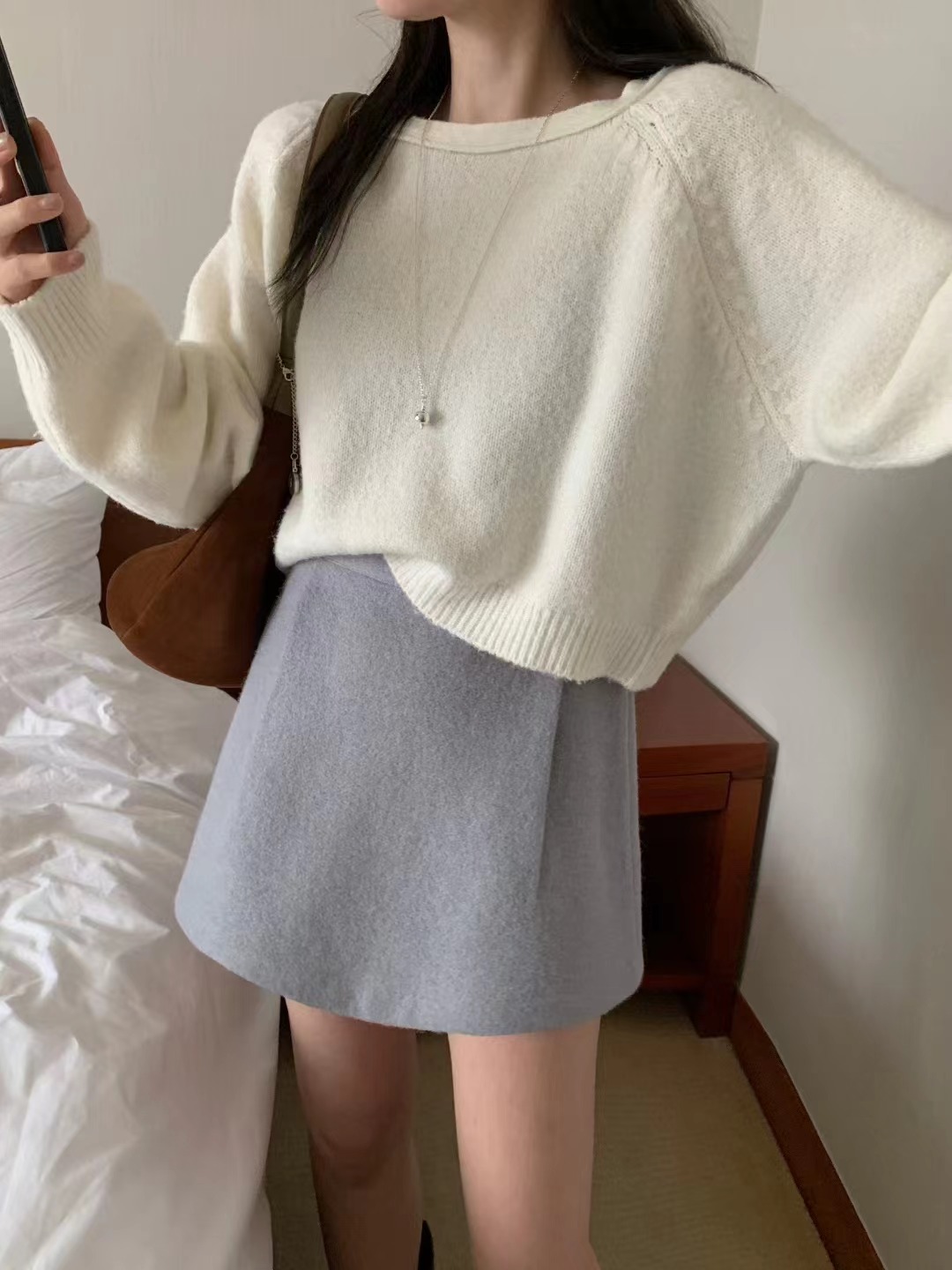 MELLOUNGE-멜라운지-T東大門㊣代購女裝新品人氣推薦短裙MELLOUNGE-T短裙圖色2