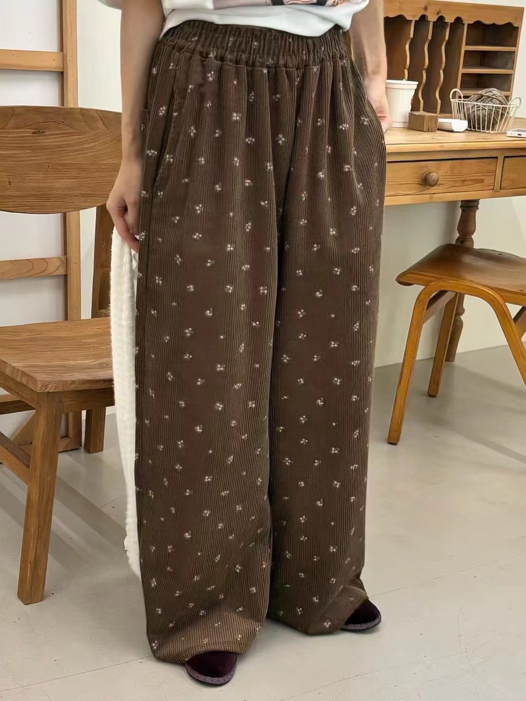 ONTHEMOOD韓國代購㊣女士新品真品職業推薦人氣熱賣休閑休閑褲RIPPLE休閑褲圖色2