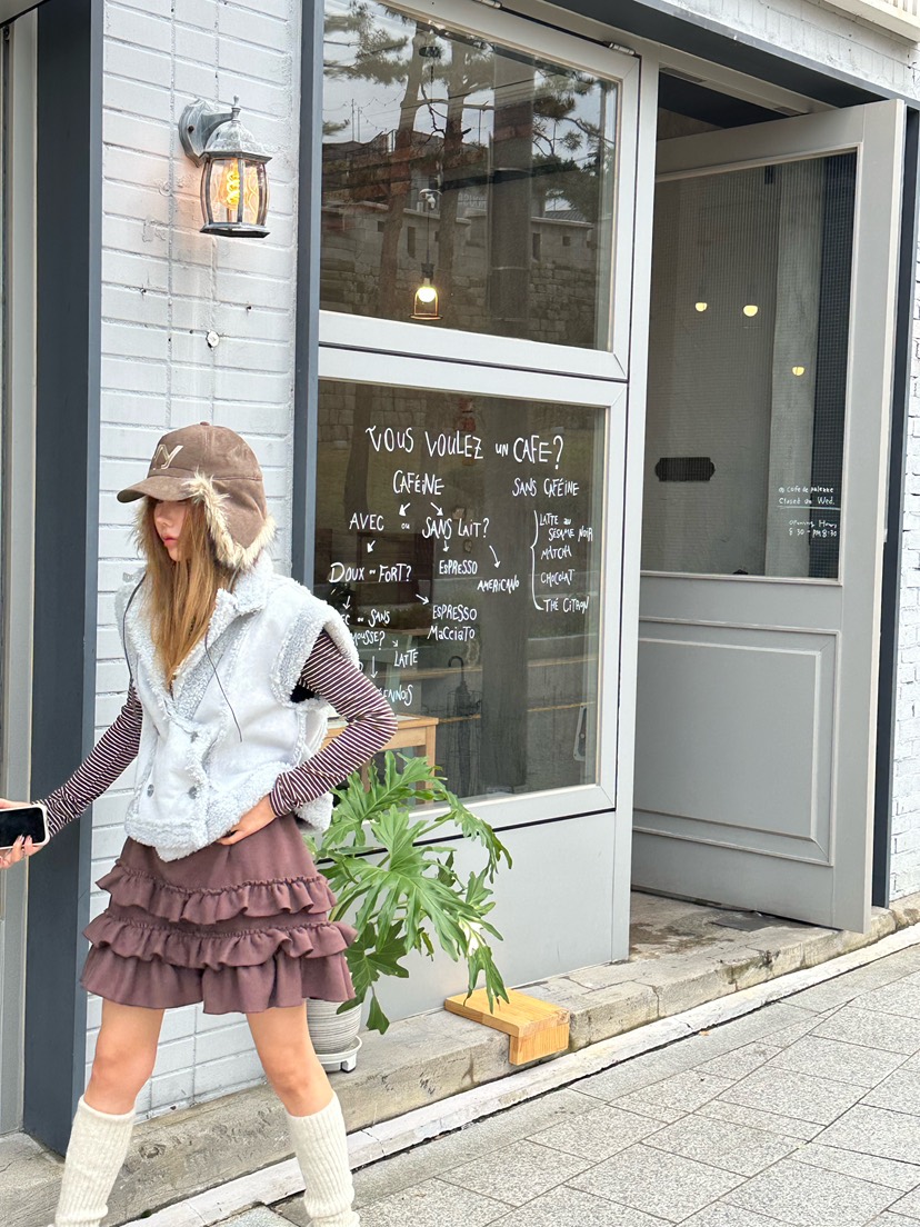 ZEROZERO韓國代購㊣女士新品休閑時尚職業25秋冬推薦馬甲雙面ZEROZERO馬甲
