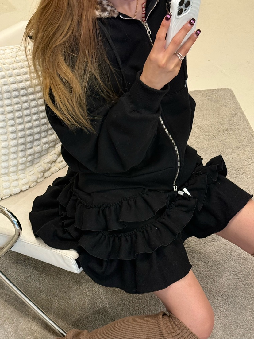 ZEROZERO韓國代購㊣女裝新款職業25秋冬真品休閑夾克拉鏈連帽ZEROZERO夾克
