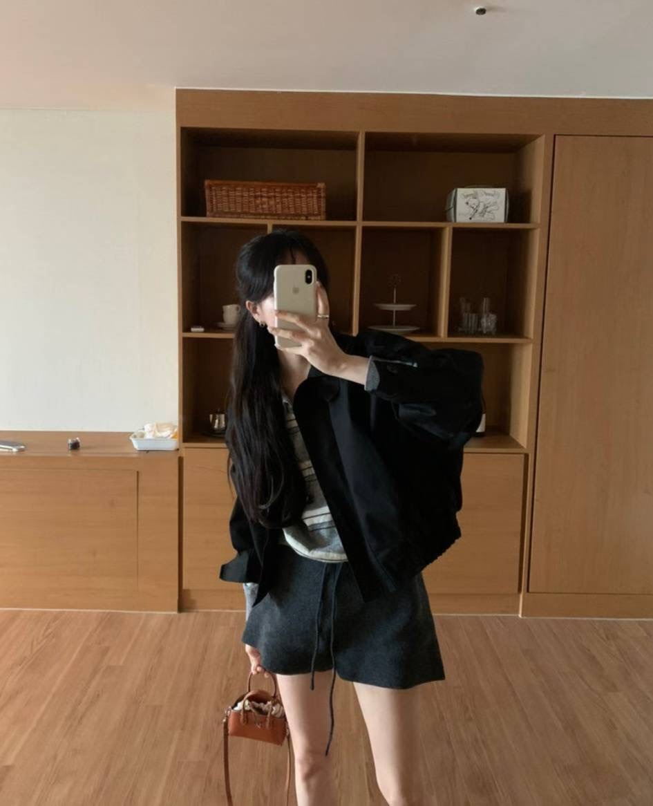 I_HOUR東大門㊣直郵女士新品人氣25秋冬休閑熱賣推薦職業夾克i hour夾克圖色2