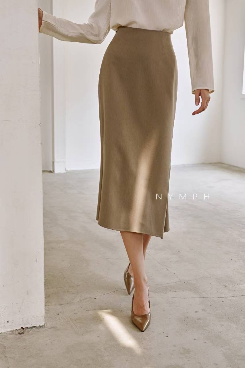 NYMPH韓國直郵㊣女裝新品休閑人氣時尚職業推薦25秋冬熱賣長裙NYMPH長裙