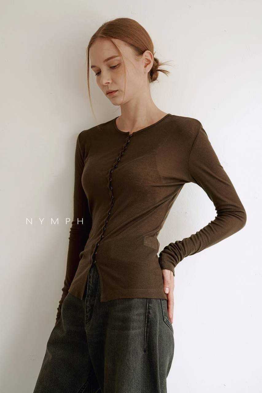 NYMPH韓國直郵㊣女裝新款推薦熱賣職業人氣休閑25秋冬長袖T恤NYMPH長袖T恤