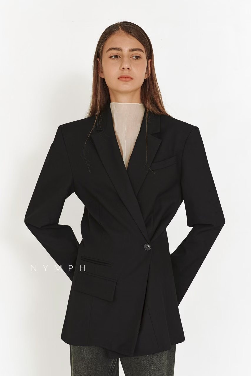 NYMPH東大門㊣實拍女裝新品25秋冬職業時尚熱賣推薦休閑夾克NYMPH夾克
