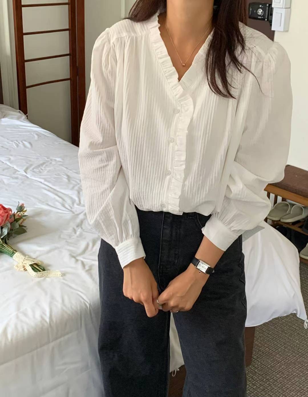 I_HOUR東大門㊣代購女士新品真品推薦時尚熱賣25秋冬襯衫蕾絲衫i hour襯衫/蕾絲衫