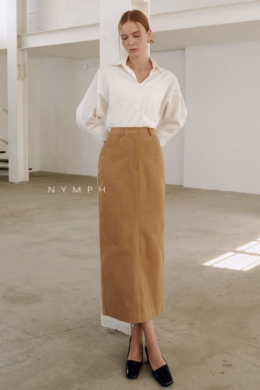 NYMPH東大門㊣代購女裝新品真品25秋冬休閑推薦時尚職業長裙NYMPH長裙