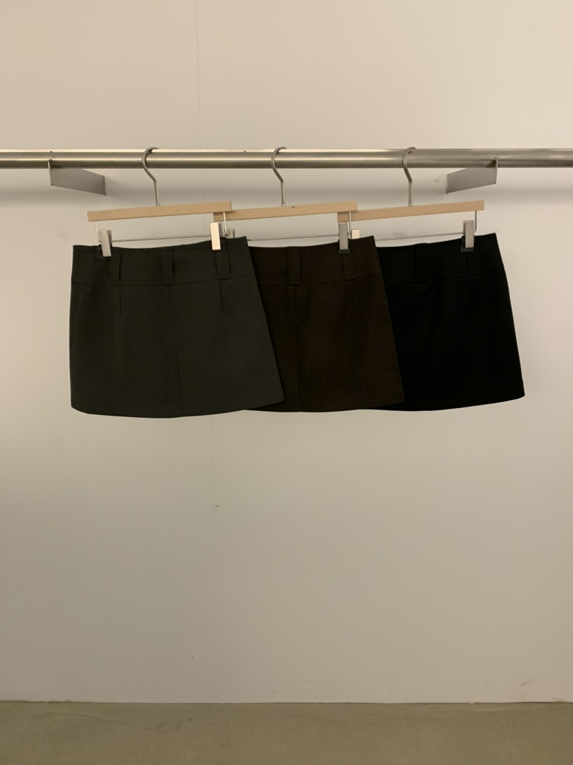 UNDER KEY東大門㊣實拍女士新品時尚熱賣25秋冬休閑短裙口袋UNDER KEY短裙