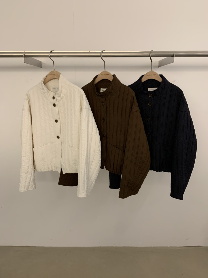 UNDER KEY東大門㊣直郵女士新品25秋冬熱賣職業夾克絎縫棉UNDER KEY夾克