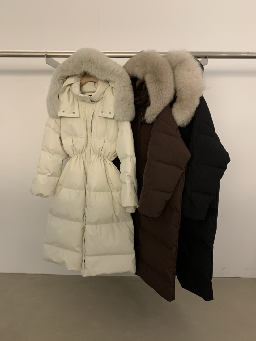 UNDER KEY韓國代購㊣女裝新品休閑時尚職業長款羽絨服填充絨UNDER KEY長款羽絨服
