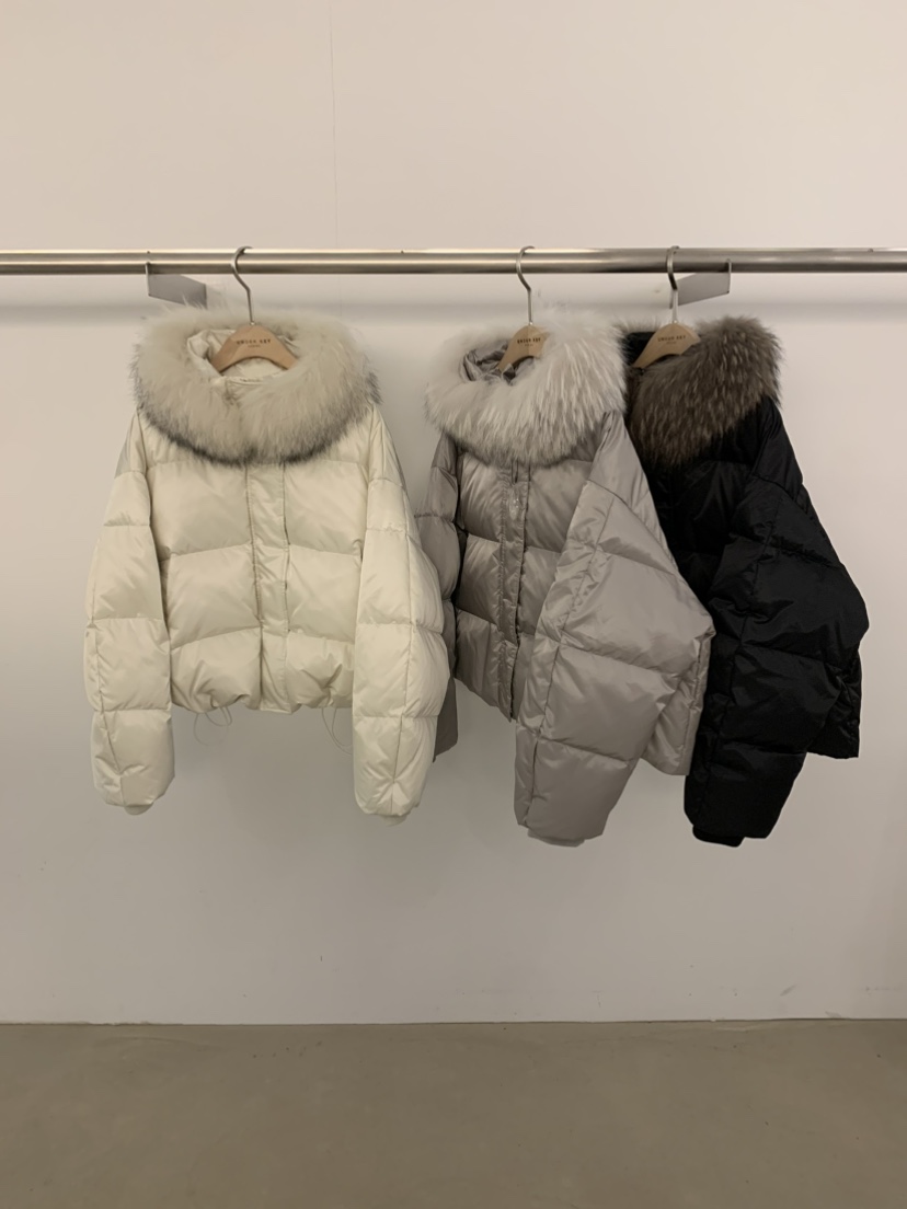UNDER KEY韓國直郵㊣女士新品真品人氣休閑短款羽絨服浣熊UNDER KEY短款羽絨服