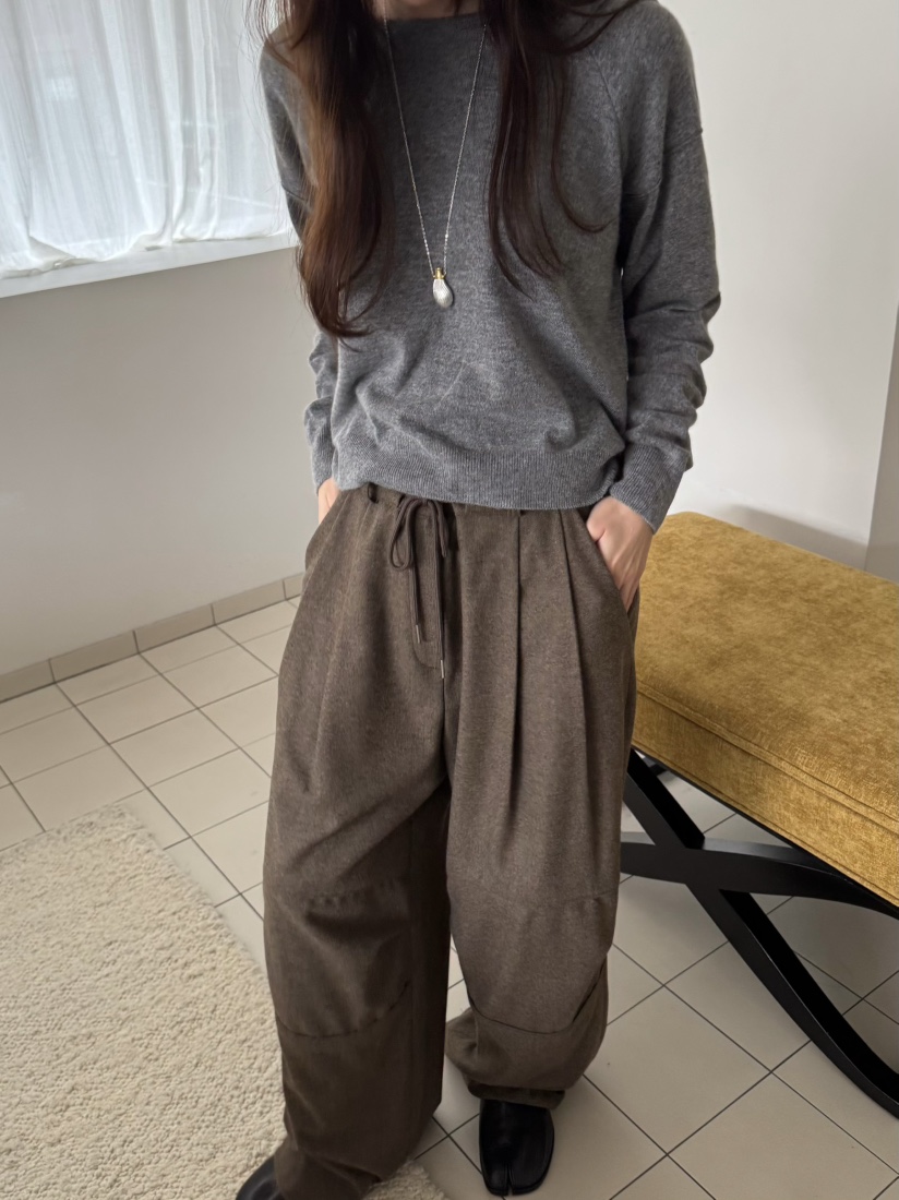 PEBBLE東大門㊣直郵女裝新品人氣時尚25秋冬職業休閑褲斜紋布PEBBLE/LAYER休閑褲