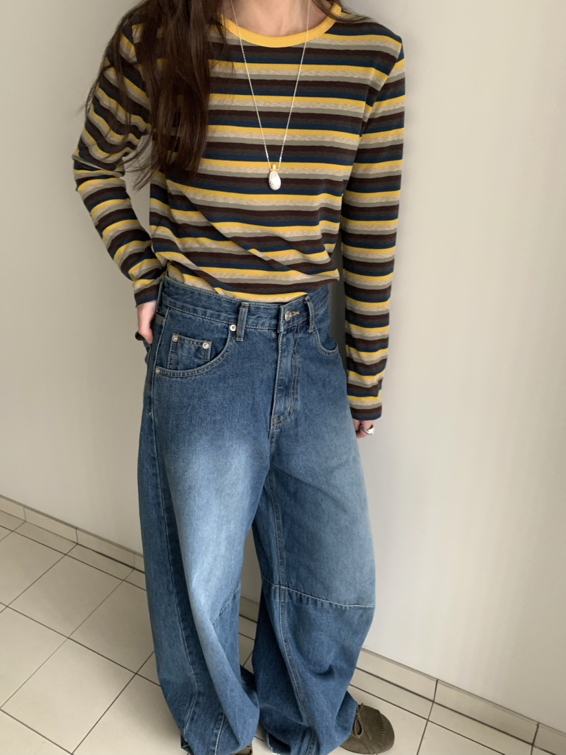 PEBBLE東大門㊣直郵女裝新款休閑推薦時尚25秋冬職業長袖T恤PEBBLE/LAYER長袖T恤