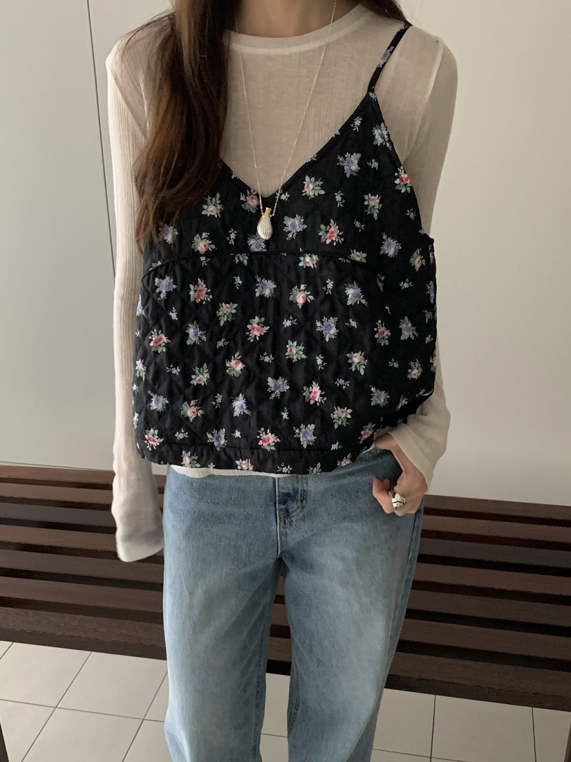 PEBBLE東大門㊣實拍女裝新品真品時尚休閑職業吊帶背心絎縫PEBBLE/LAYER吊帶/背心