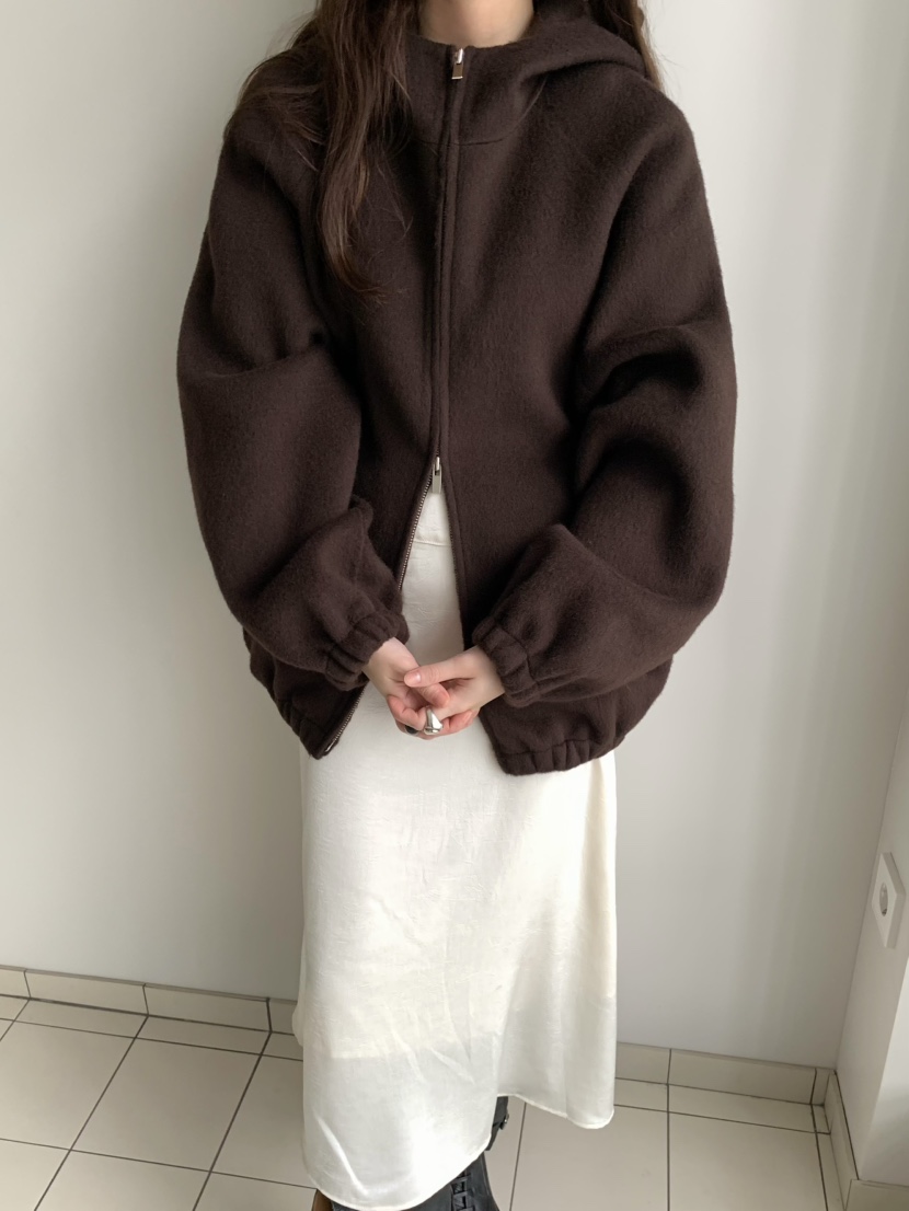 PEBBLE東大門㊣直郵女士新款職業推薦人氣夾克手工拉鏈連帽PEBBLE/LAYER夾克