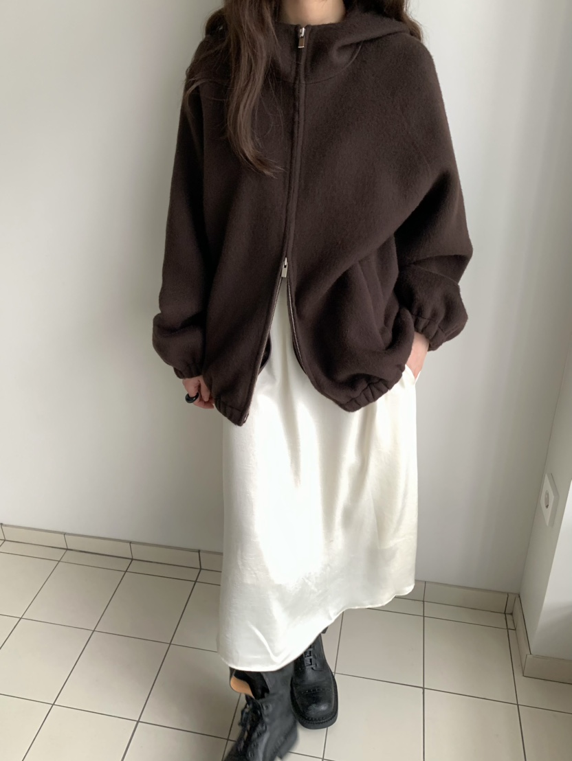PEBBLE東大門㊣直郵女士新款職業推薦人氣夾克手工拉鏈連帽PEBBLE/LAYER夾克