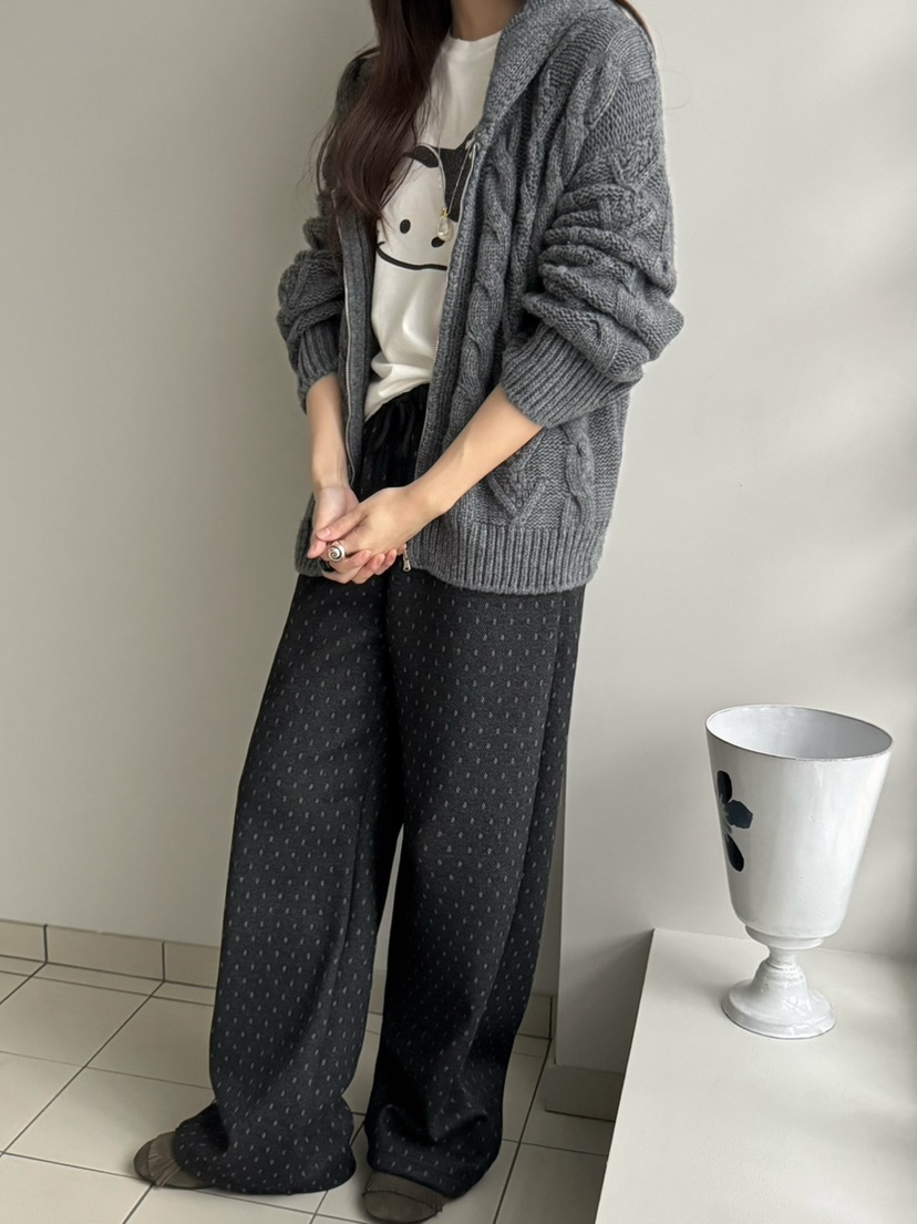 PEBBLE東大門㊣直郵女裝新品時尚職業人氣25秋冬休閑褲貂皮PEBBLE/LAYER休閑褲
