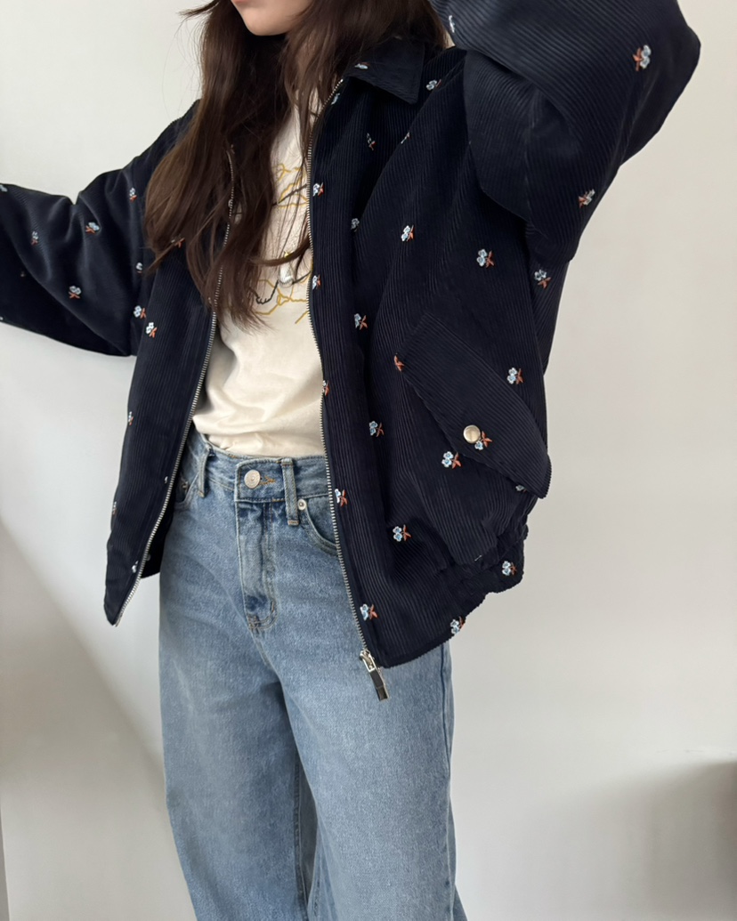 PEBBLE韓國代購㊣女士新款熱賣時尚職業休閑25秋冬夾克刺繡PEBBLE/LAYER夾克