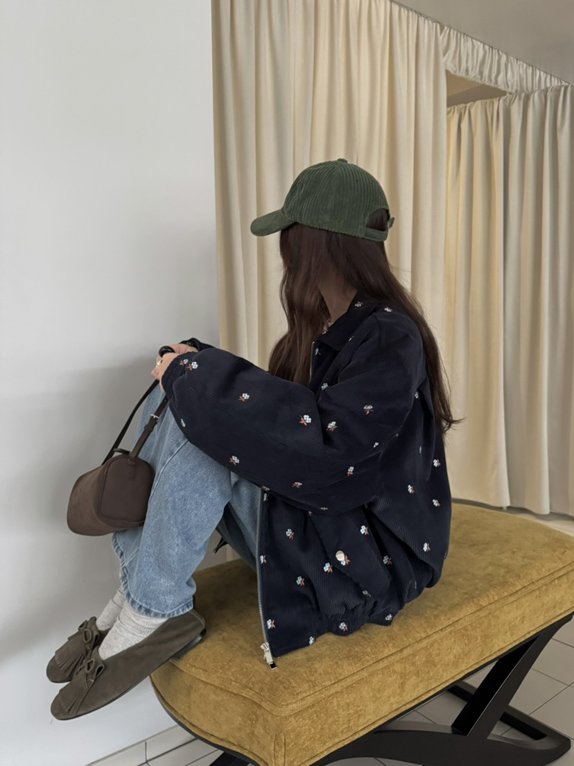 PEBBLE韓國代購㊣女士新款熱賣時尚職業休閑25秋冬夾克刺繡PEBBLE/LAYER夾克