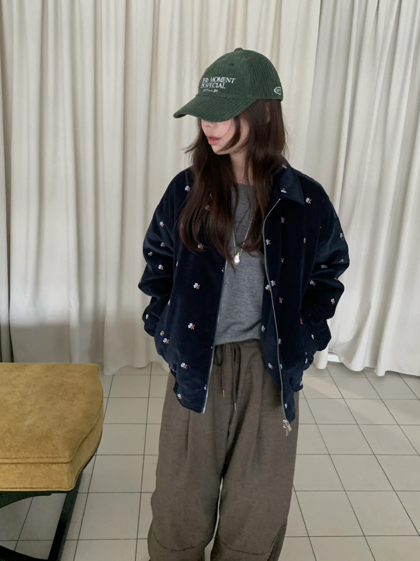 PEBBLE韓國代購㊣女士新款熱賣時尚職業休閑25秋冬夾克刺繡PEBBLE/LAYER夾克