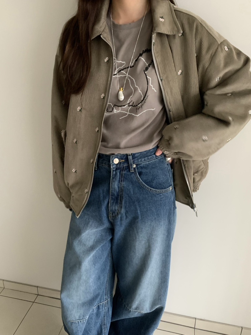PEBBLE韓國代購㊣女士新款熱賣時尚職業休閑25秋冬夾克刺繡PEBBLE/LAYER夾克