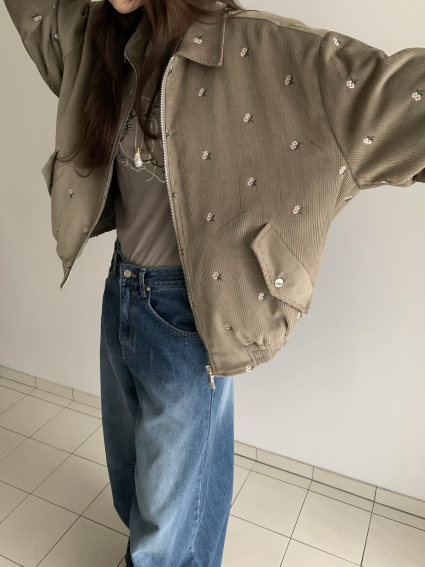 PEBBLE韓國代購㊣女士新款熱賣時尚職業休閑25秋冬夾克刺繡PEBBLE/LAYER夾克