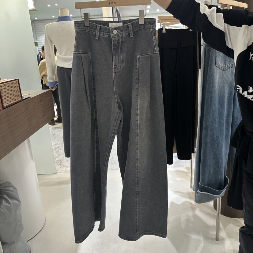BES韓國直郵㊣女士新品25秋冬真品推薦職業人氣熱賣時尚牛仔褲BES SEOUL牛仔褲圖色1