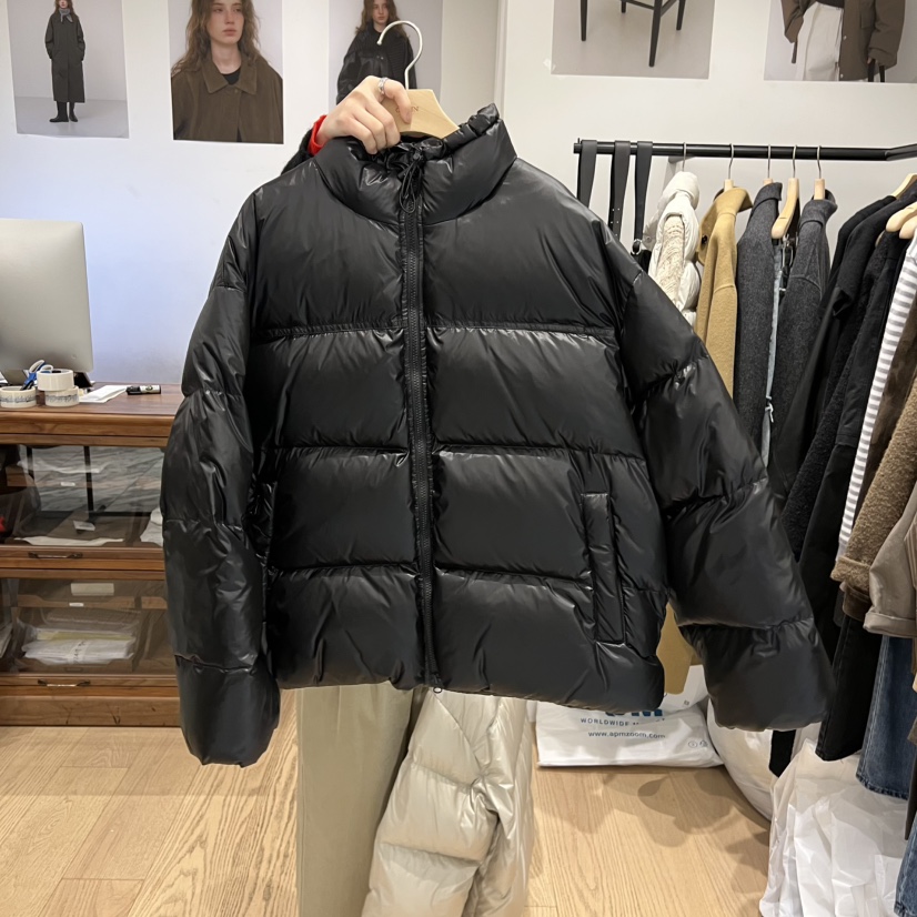 OURIN東大門㊣代購女裝新品真品25秋冬推薦短款羽絨服填充鴨絨OURIN短款羽絨服圖色2