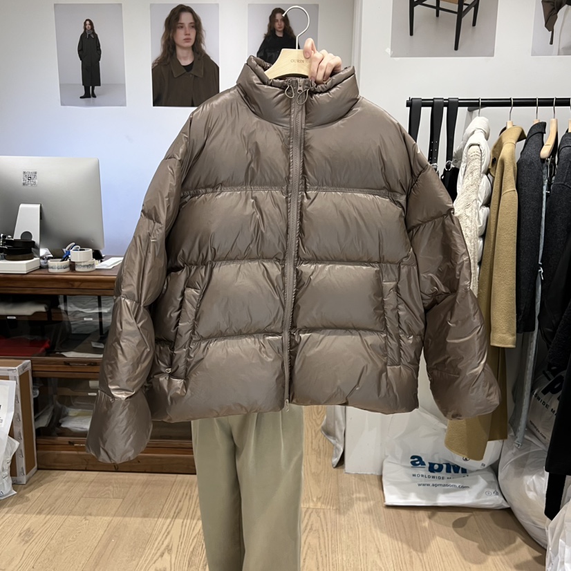 OURIN東大門㊣代購女裝新品真品25秋冬推薦短款羽絨服填充鴨絨OURIN短款羽絨服圖色3