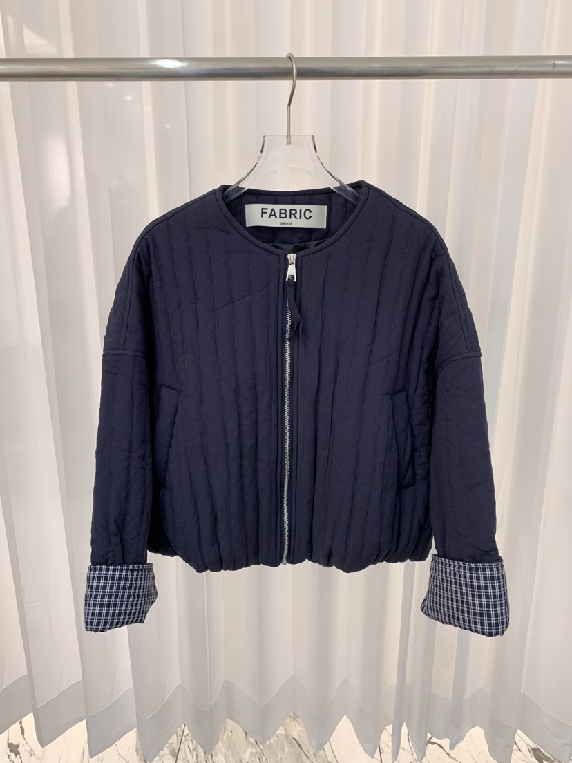 FABRIC韓國直郵㊣女裝新品休閑真品推薦人氣時尚25秋冬夾克條紋FABRIC夾克圖色2