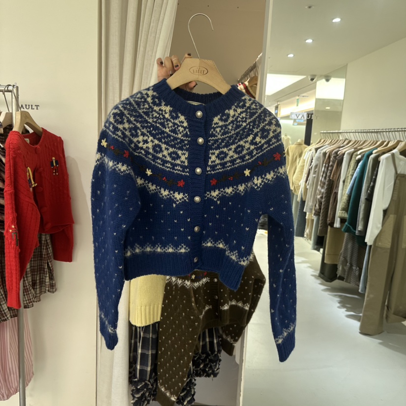 VAULT韓國代購㊣女士新品休閑25秋冬職業推薦熱賣時尚毛衣羊毛VAULT毛衣